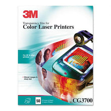 Load image into Gallery viewer, 3M Clear Color Transparency Film Letter Size for Laser Printers 50ct Box