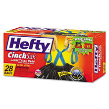 Load image into Gallery viewer, Hefty 30 Gallon Cinch Sak Tall Kitchen and Trash Bags 28ct Box