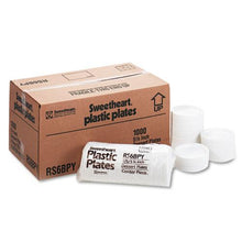 Load image into Gallery viewer, Sweetheart White Medium Weight Styrofoam 6 Inch Plates 1000ct