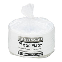 Load image into Gallery viewer, Tablemate White 9 Inch Plastic Plates 125ct