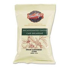 Load image into Gallery viewer, Timothys Decaffeinated Colombian Ground Coffee 32 2.5oz Fraction Packs