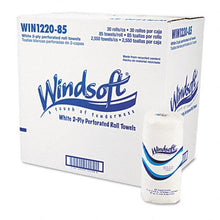 Load image into Gallery viewer, Windsoft Perforated 2 Ply Paper Towel Rolls 84 Sheets 30ct Case