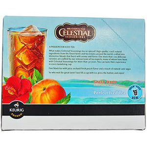 Celestial Seasonings Perfect Iced Tea Sweet Peach Black Tea K-Cups 24ct